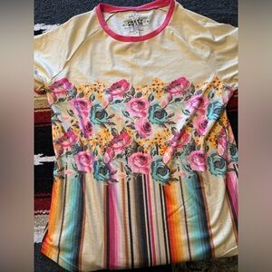 Crazy Train Serape/Floral Tee